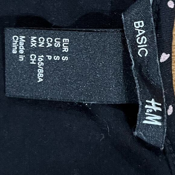 H&M Dress black white polka dot Size small Form Fitting Flattering - Picture 2 of 8